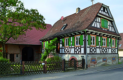 Noch bestehendes Fachwerkhaus in Lahr-Hugsweier.