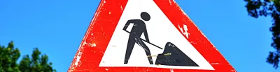 Verkehrsschild Baustelle